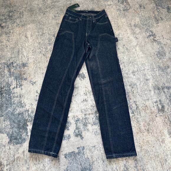 NEW Wild Fable High Rise Straight Leg Jeans Rigid Denim Dark Wash Womens Size 2 - Picture 2 of 12